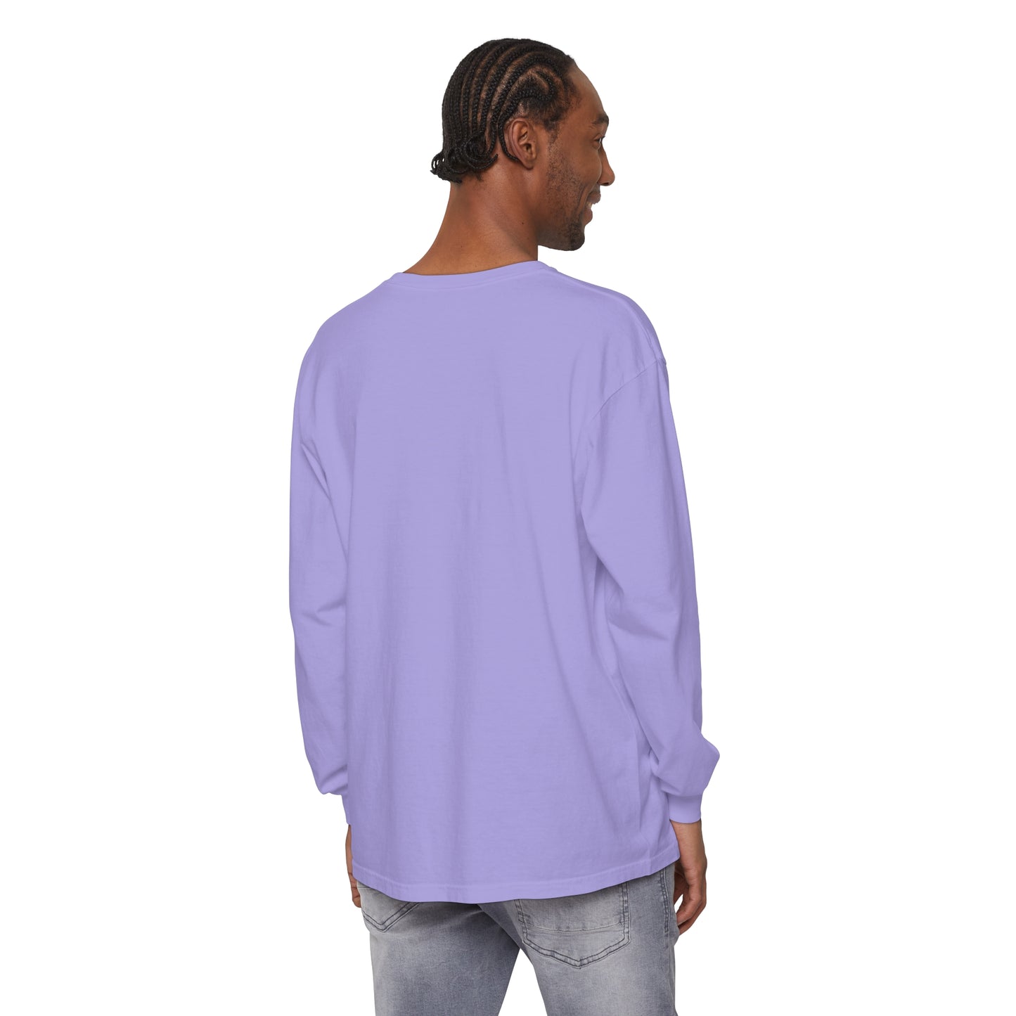 Tick or Treat Ghost Unisex Garment-dyed Long Sleeve T-Shirt