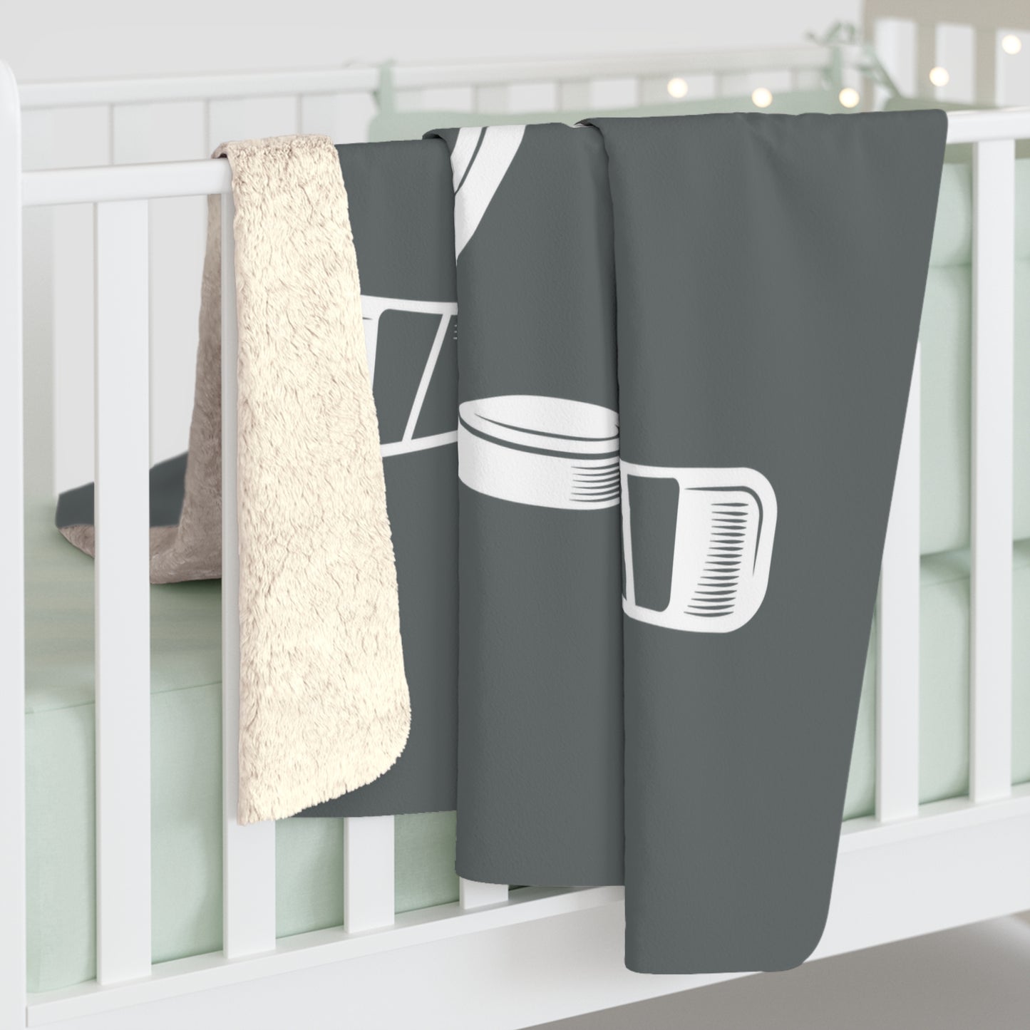 Hockey Mom Sherpa Fleece Blanket