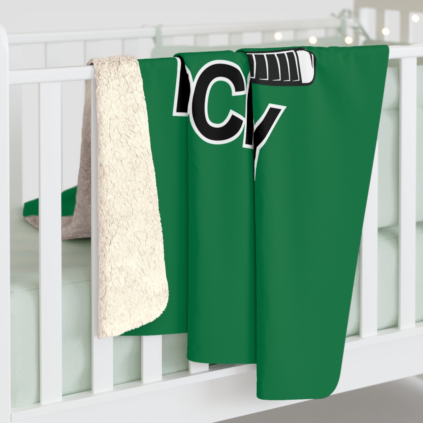Green Sherpa Fleece Blanket