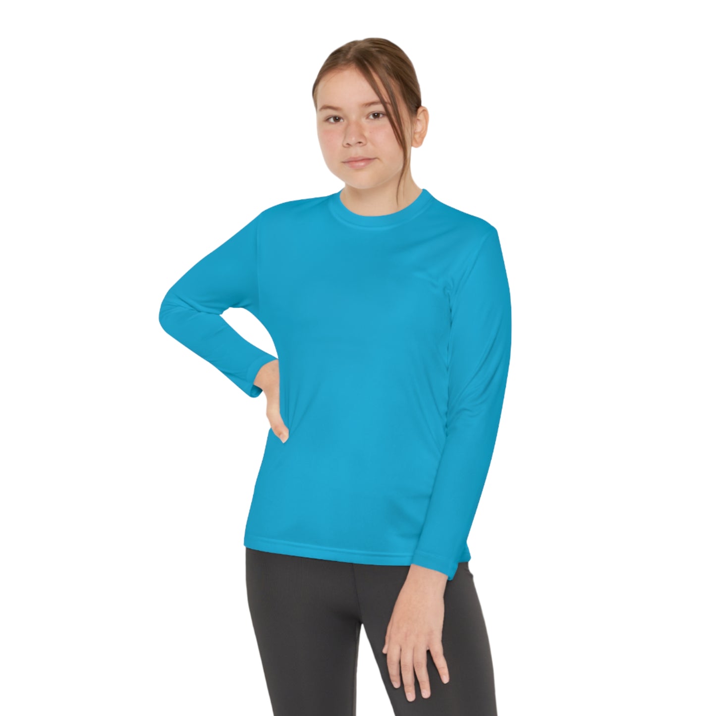 Cute Ghost Youth Long Sleeve Competitor Tee