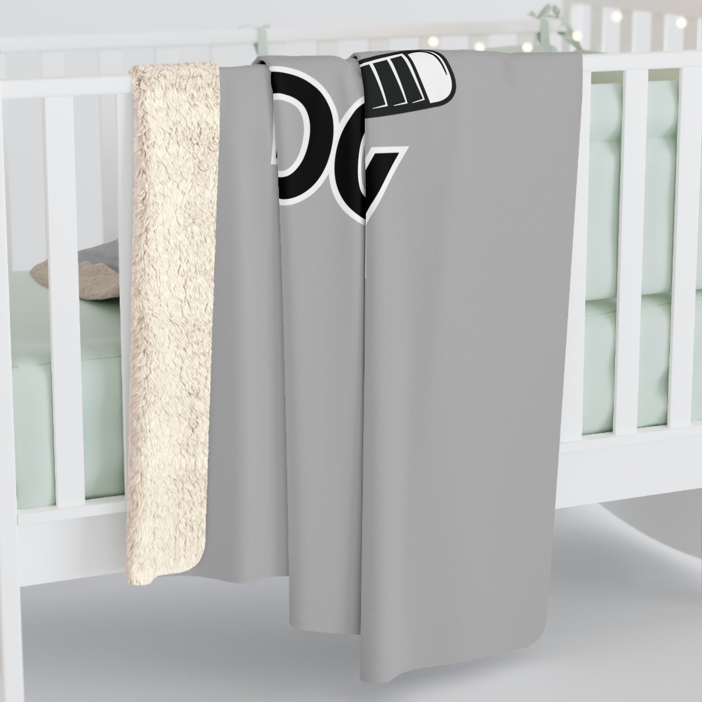 HOCKEY Sherpa Fleece Blanket Gray