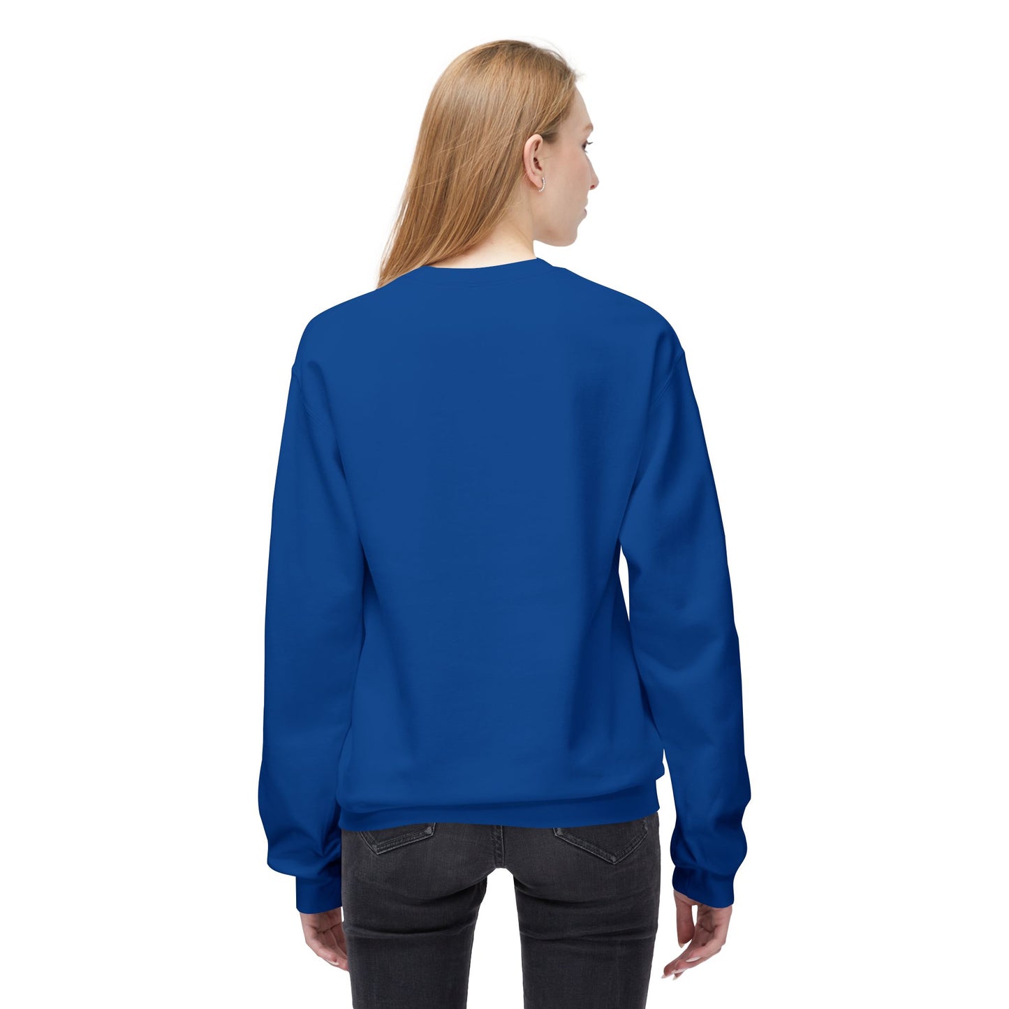 Cheer Mom blue and green Unisex Midweight Softstyle Fleece Crewneck Sweatshirt