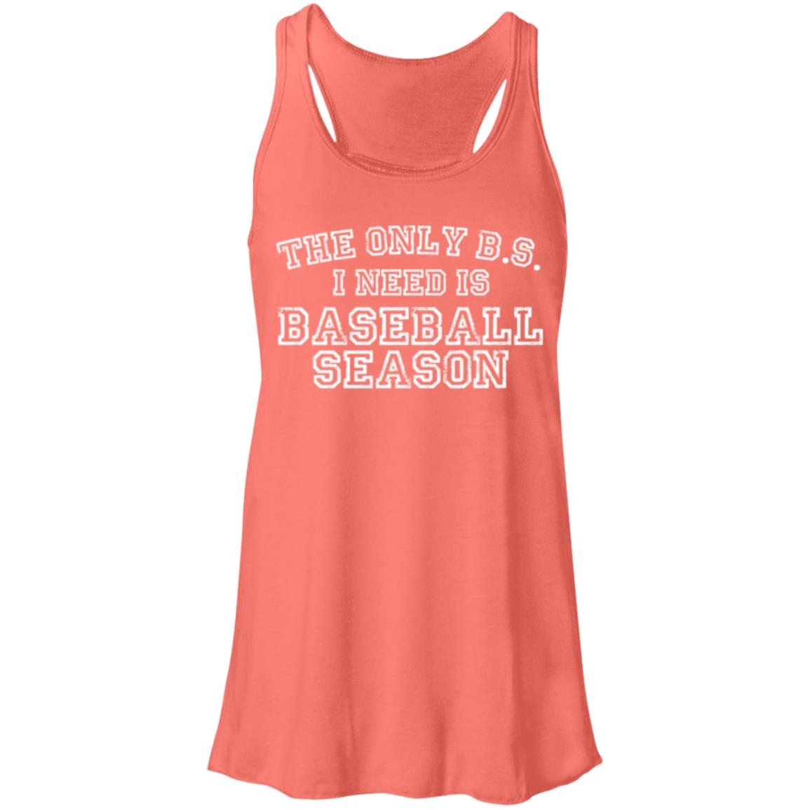 The only BS I need white B8800 Flowy Racerback Tank