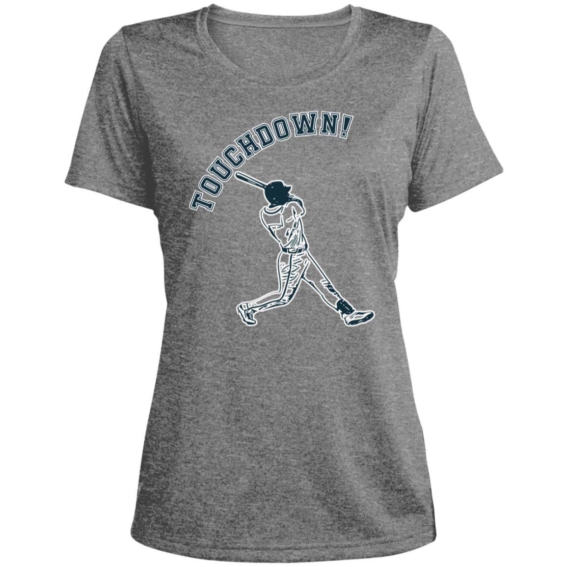 Touchdown batter LST360 Ladies' Heather Scoop Neck Performance Tee