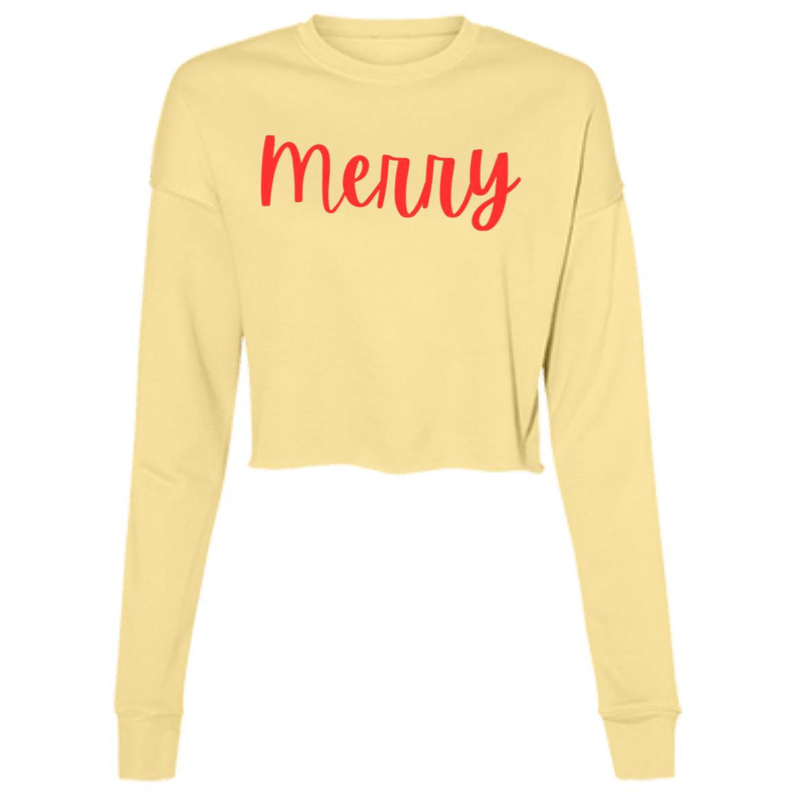 Merry Ladies' Cropped Fleece Crew