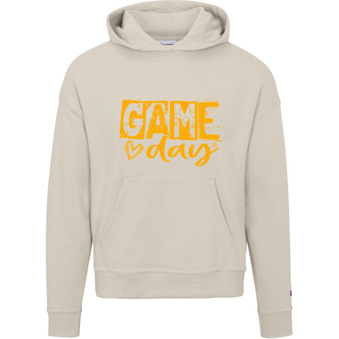 Game Day Yellow Grunge S760 Champion Womens Powerblend Hoodie