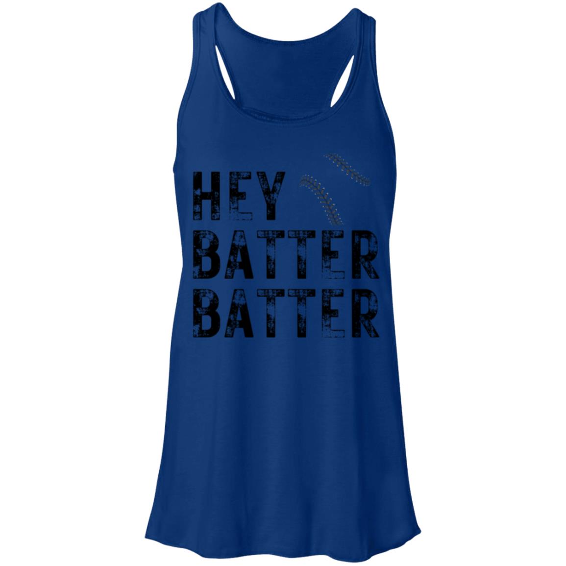 Hey Batter Batter B8800 Flowy Racerback Tank