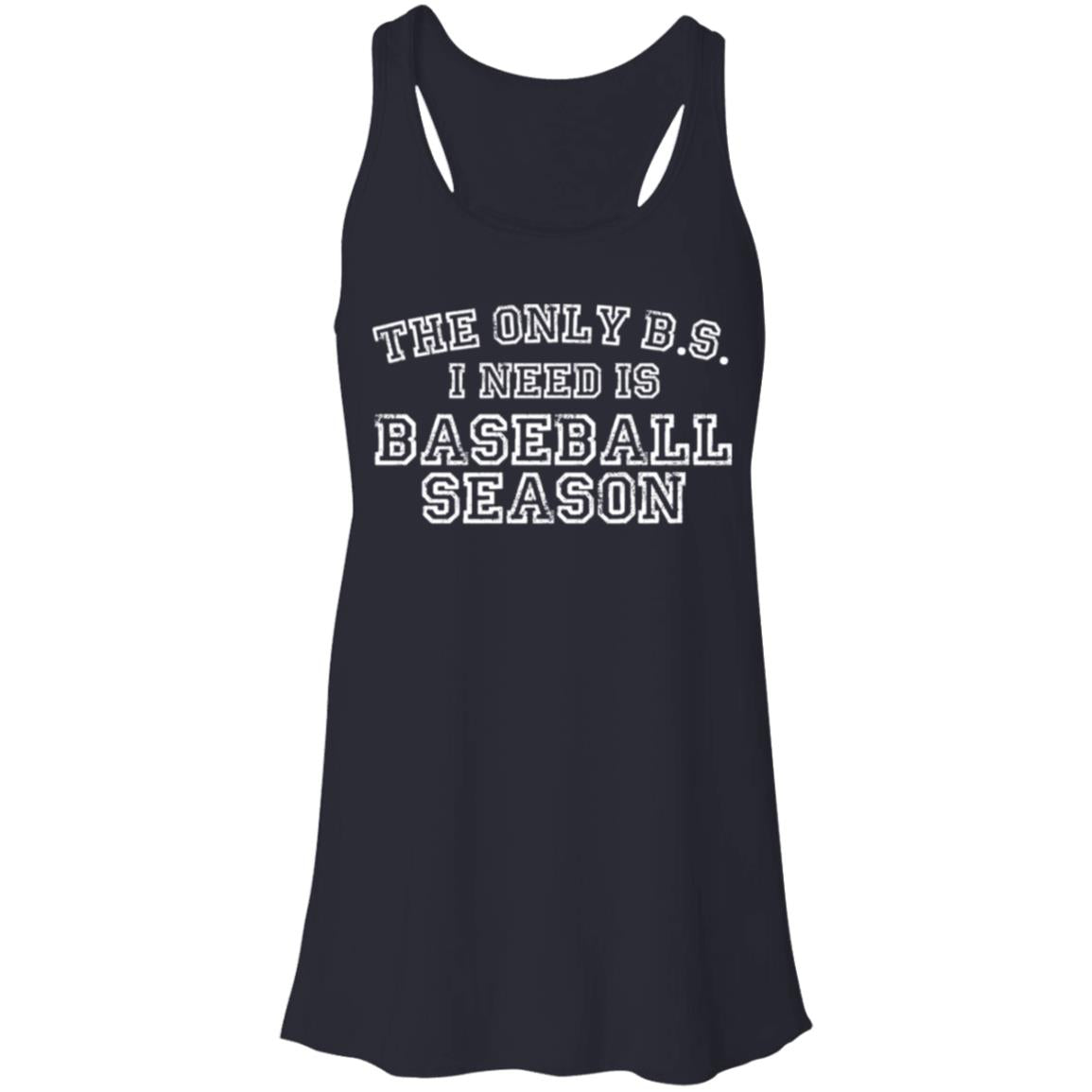 The only BS I need white B8800 Flowy Racerback Tank
