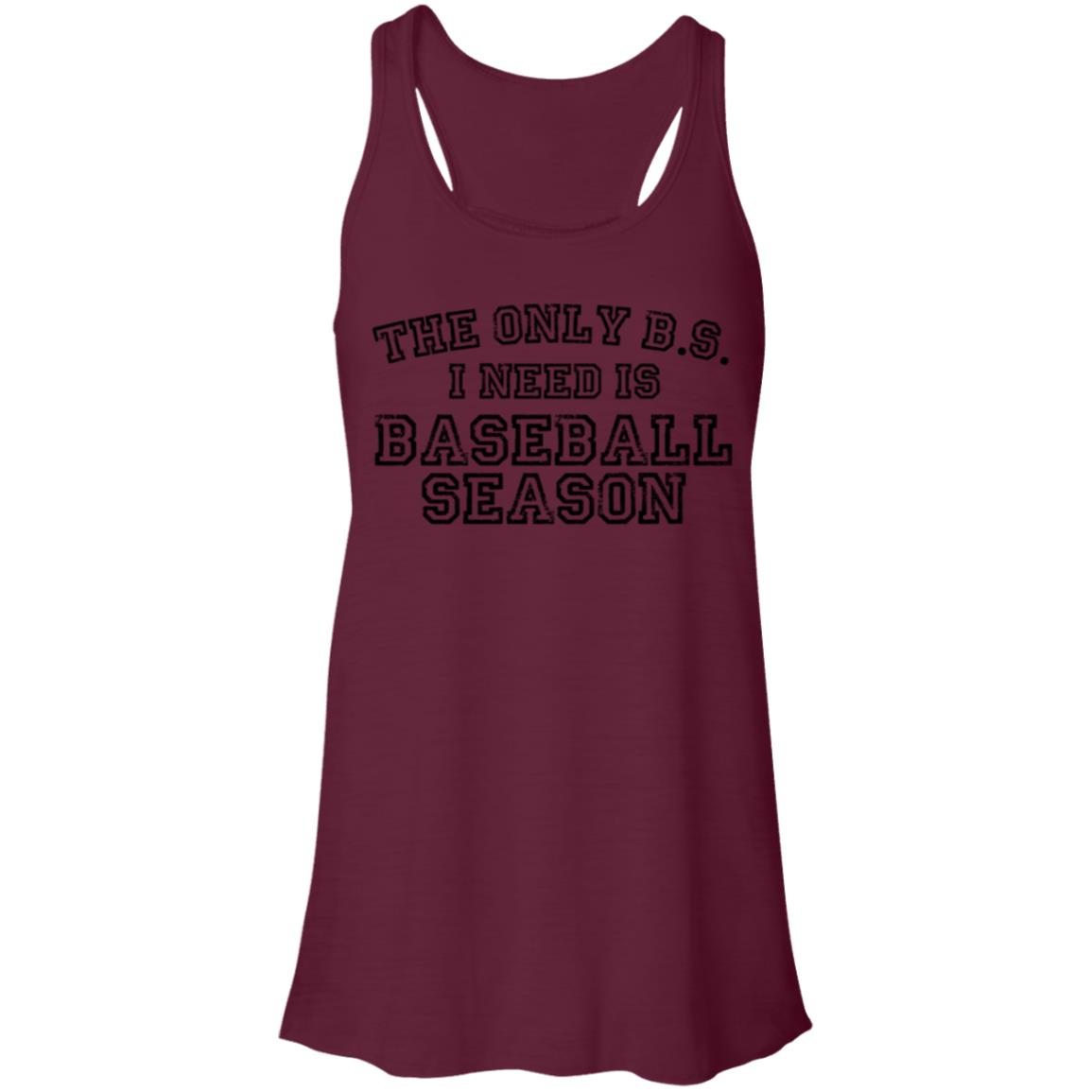 The only BS I need black B8800 Flowy Racerback Tank