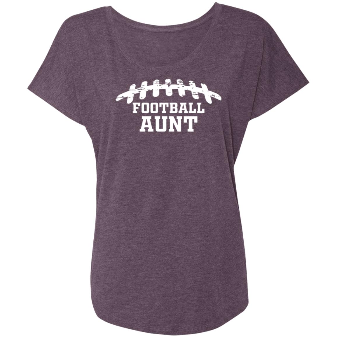 Football AuntNL6760 Ladies' Triblend Dolman Sleeve