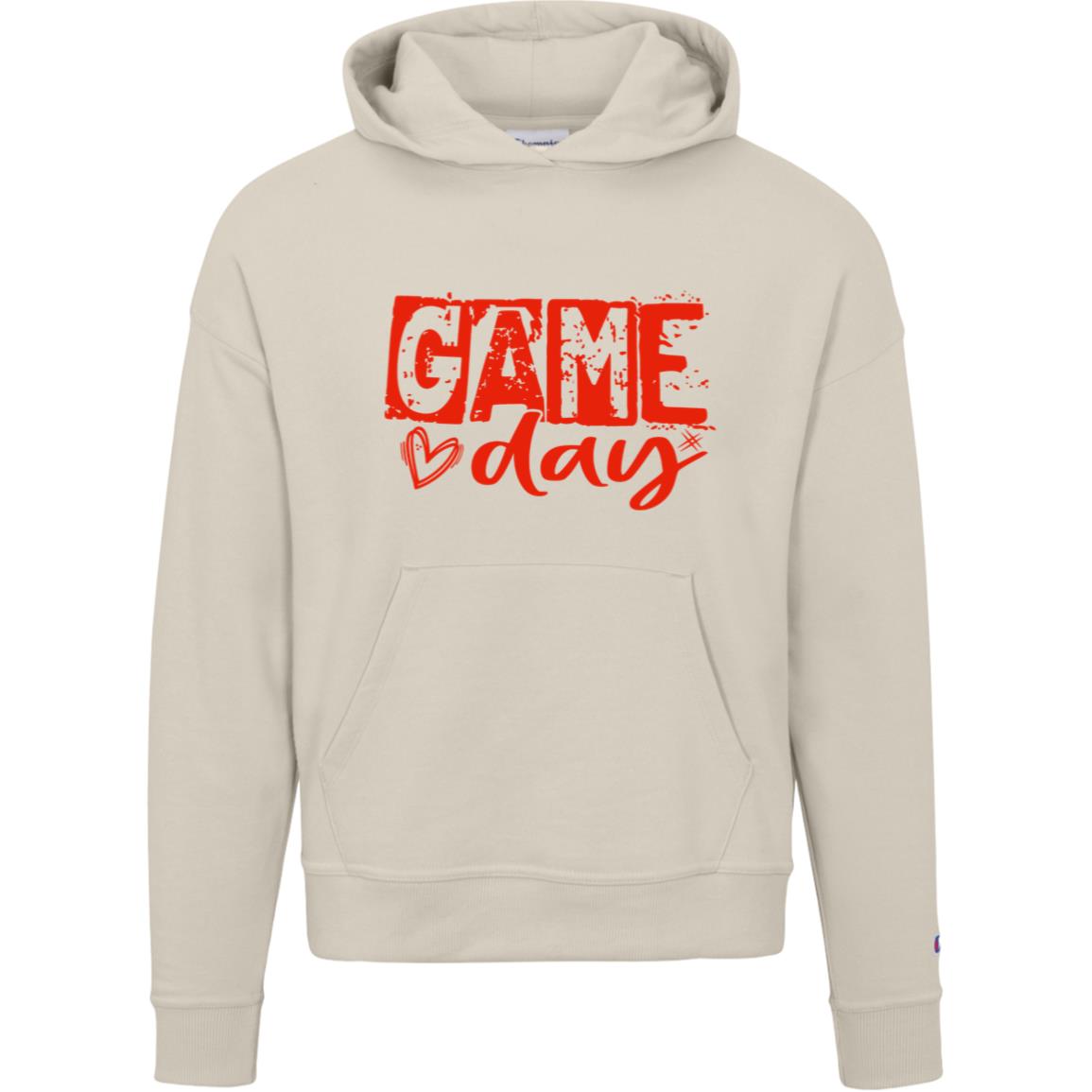 Game Day Grunge Red S760 Champion Womens Powerblend Hoodie