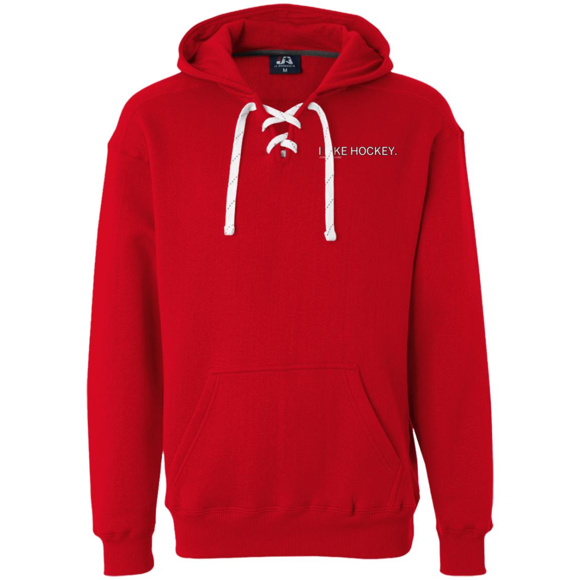 I LIKE HOCKEY Heavyweight Sport Lace Hoodie