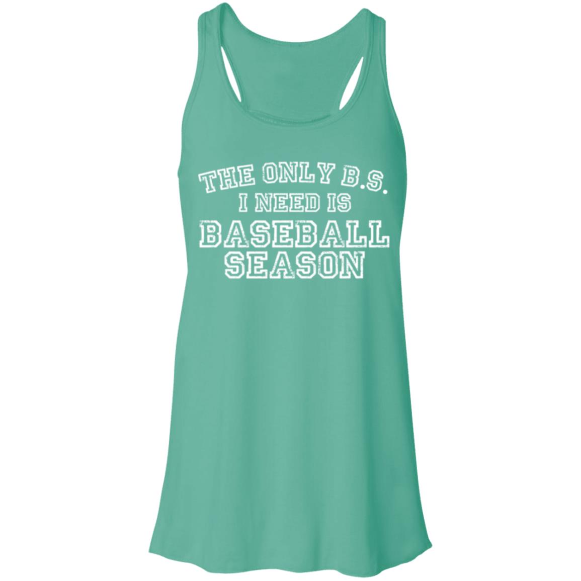 The only BS I need white B8800 Flowy Racerback Tank