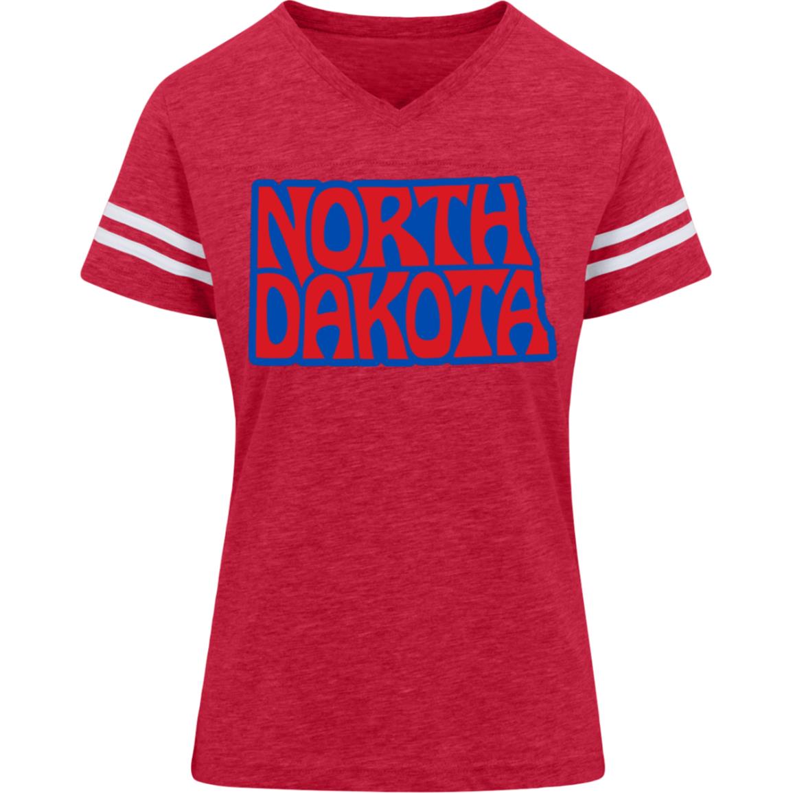 North Dakota State Shape 3537 LAT Womens Football Tee