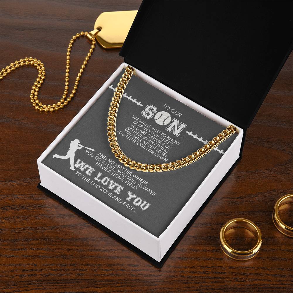 To Our Son Cuban Link Chain