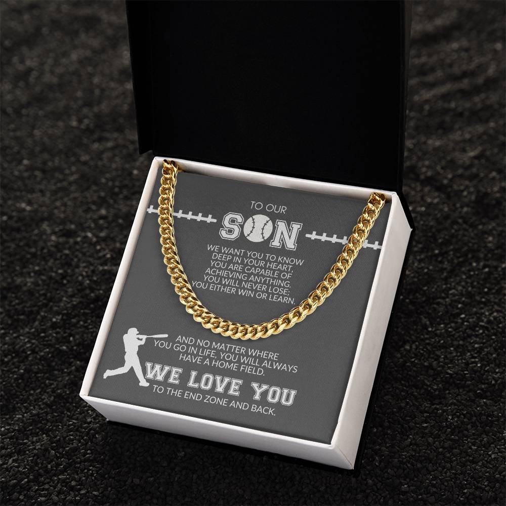 To Our Son Cuban Link Chain