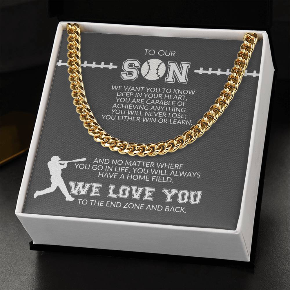 To Our Son Cuban Link Chain
