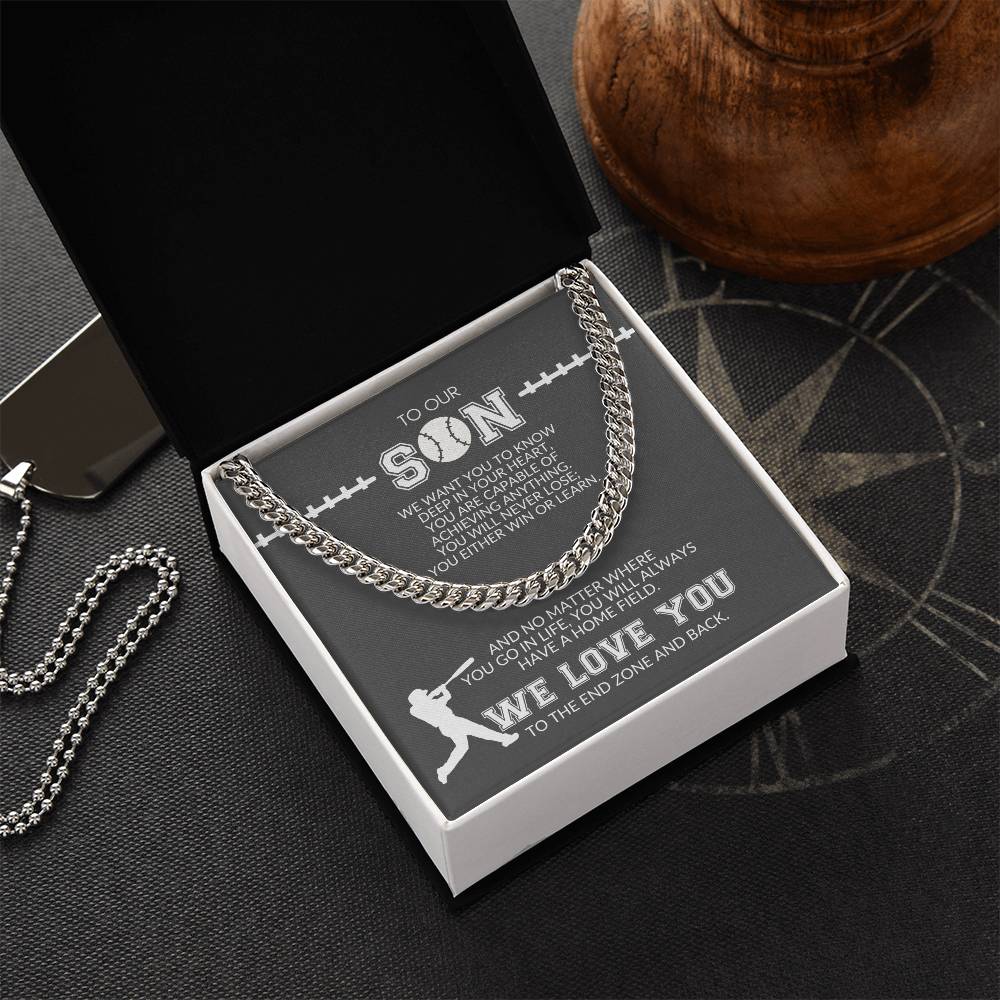 To Our Son Cuban Link Chain