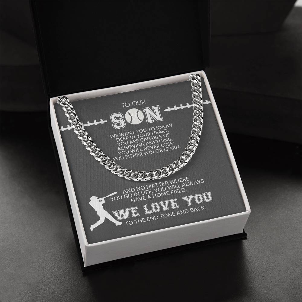 To Our Son Cuban Link Chain