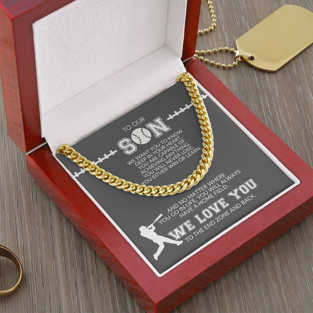 To Our Son Cuban Link Chain