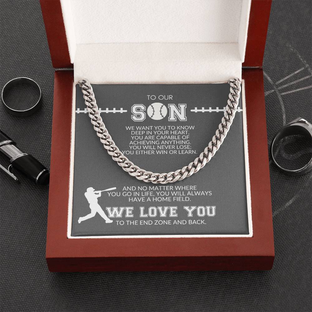To Our Son Cuban Link Chain