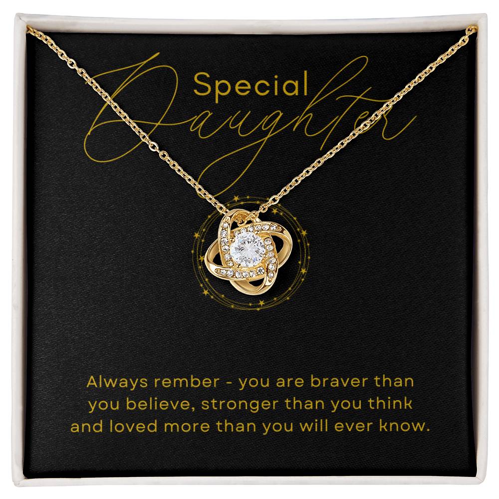 Special Daughter Love Knot Pendant