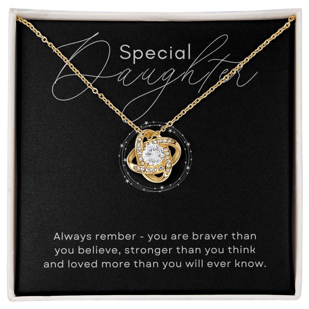 Special Daughter Love Knot Pendant