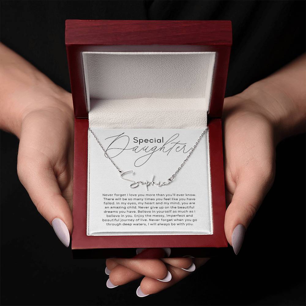 Special Daughter Horizontal Name Pendant