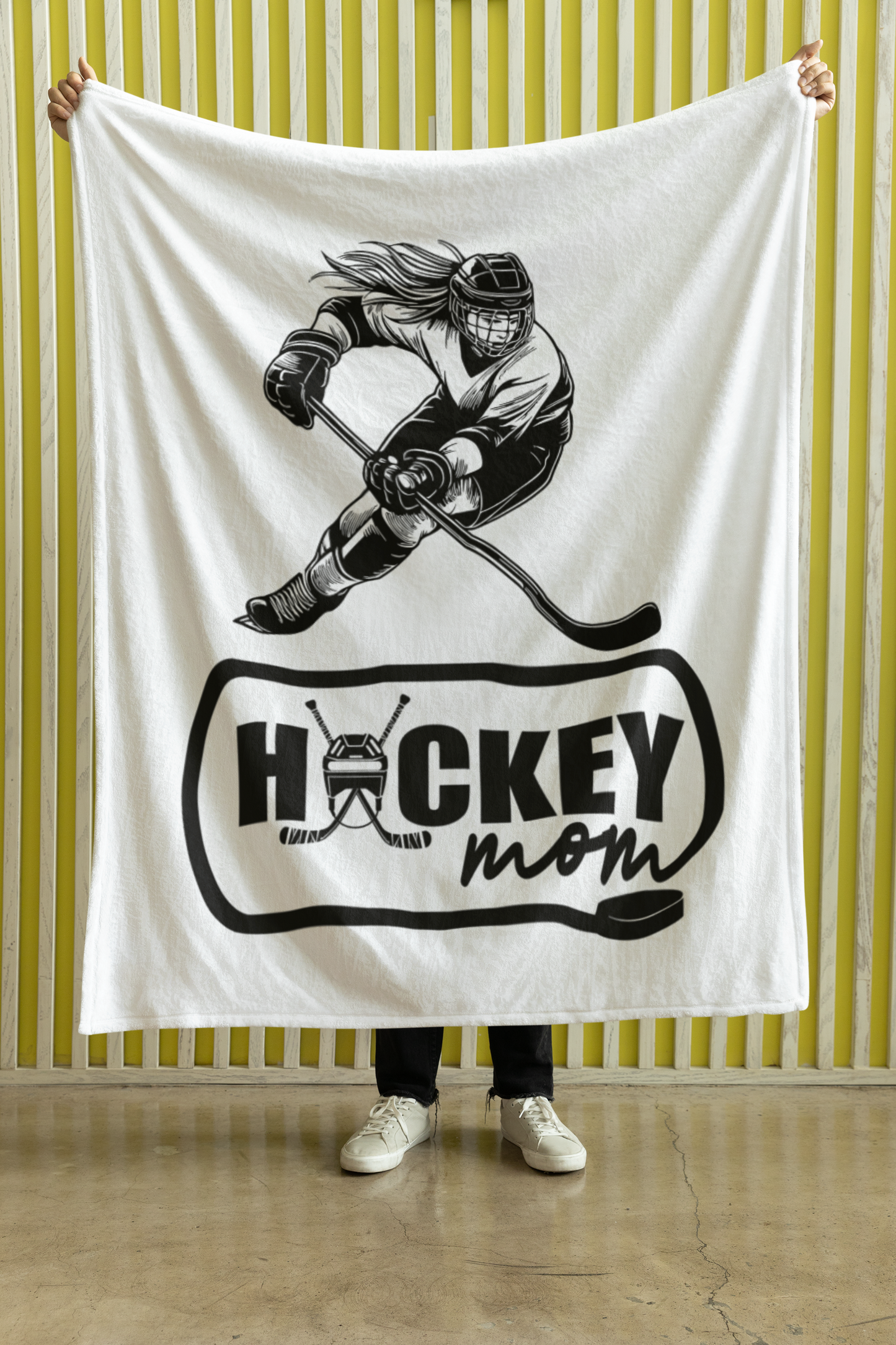 Hockey Mom Sherpa Blanket 50x60
