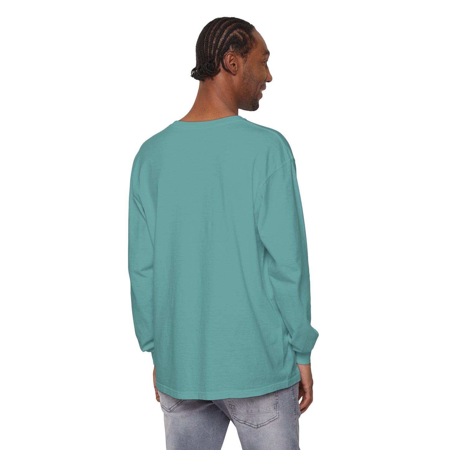 Hey Boo Unisex Garment-dyed Long Sleeve T-Shirt