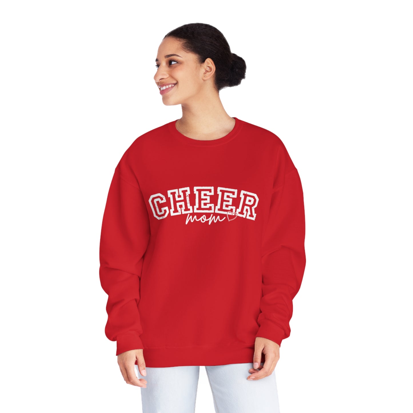 CHEER mom heart Unisex NuBlend® Crewneck Sweatshirt