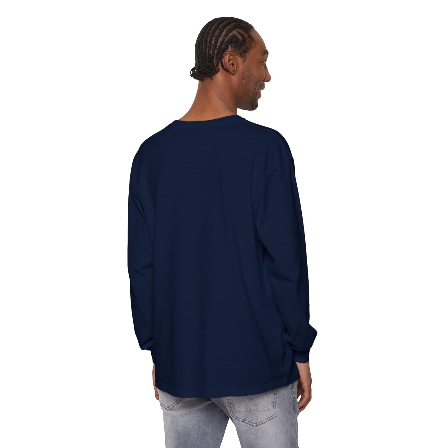 Game Day Curved Block Unisex Garment-dyed Long Sleeve T-Shirt