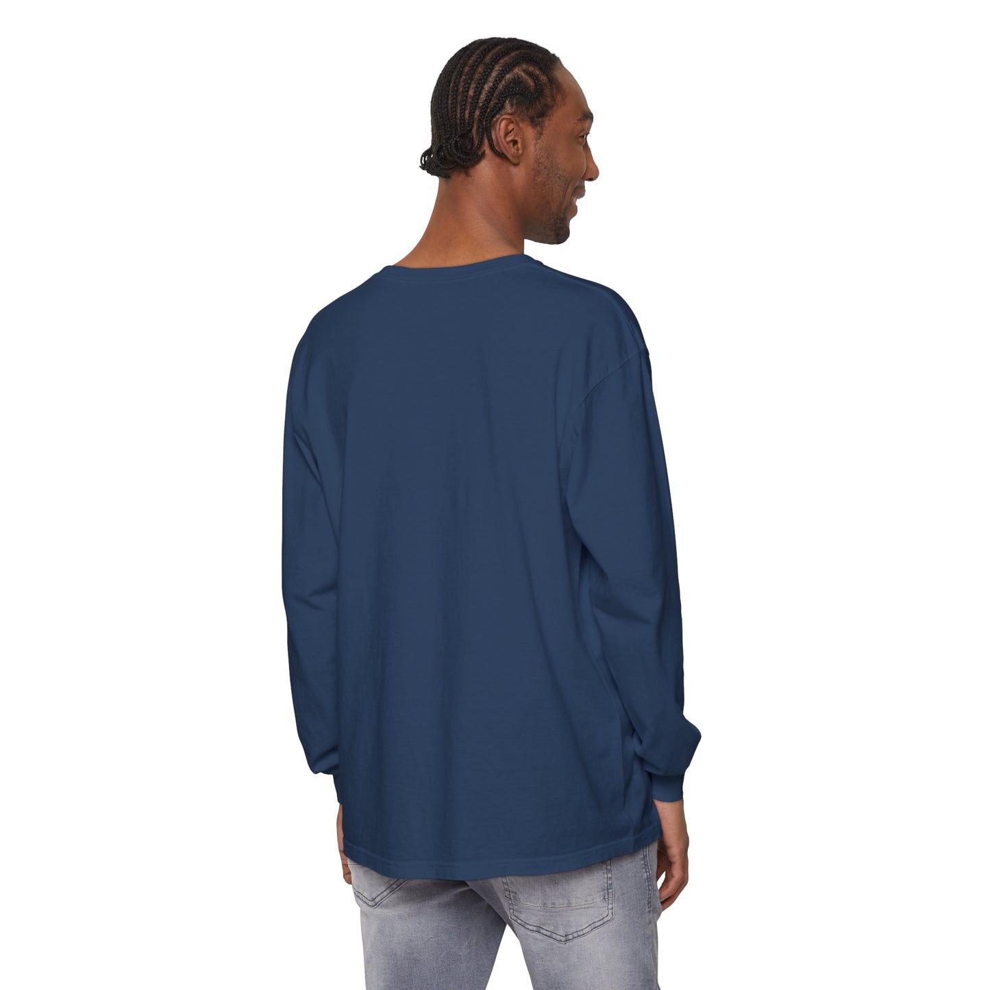 Game Day Block Curved Unisex Garment-dyed Long Sleeve T-Shirt