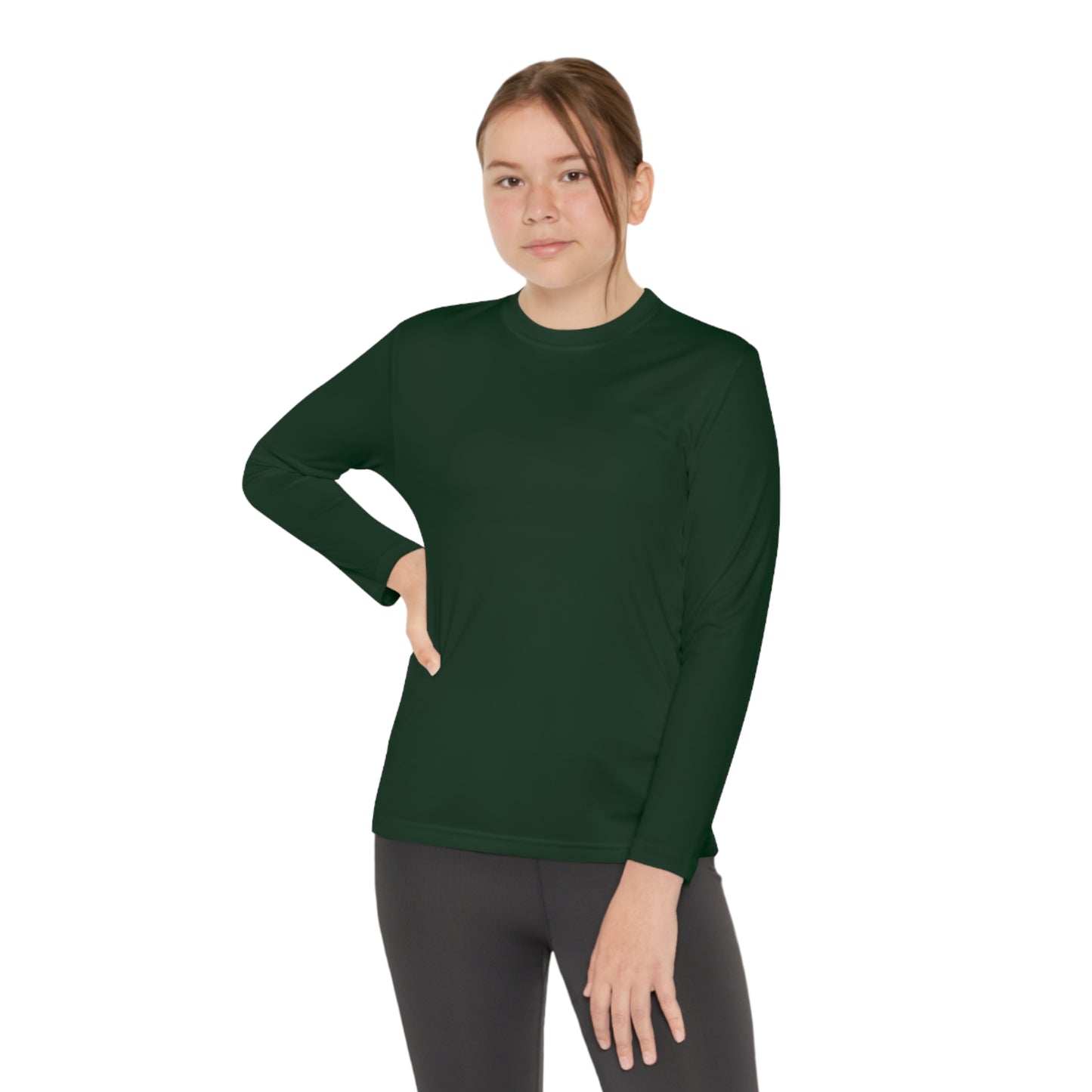 Cute Ghost Youth Long Sleeve Competitor Tee