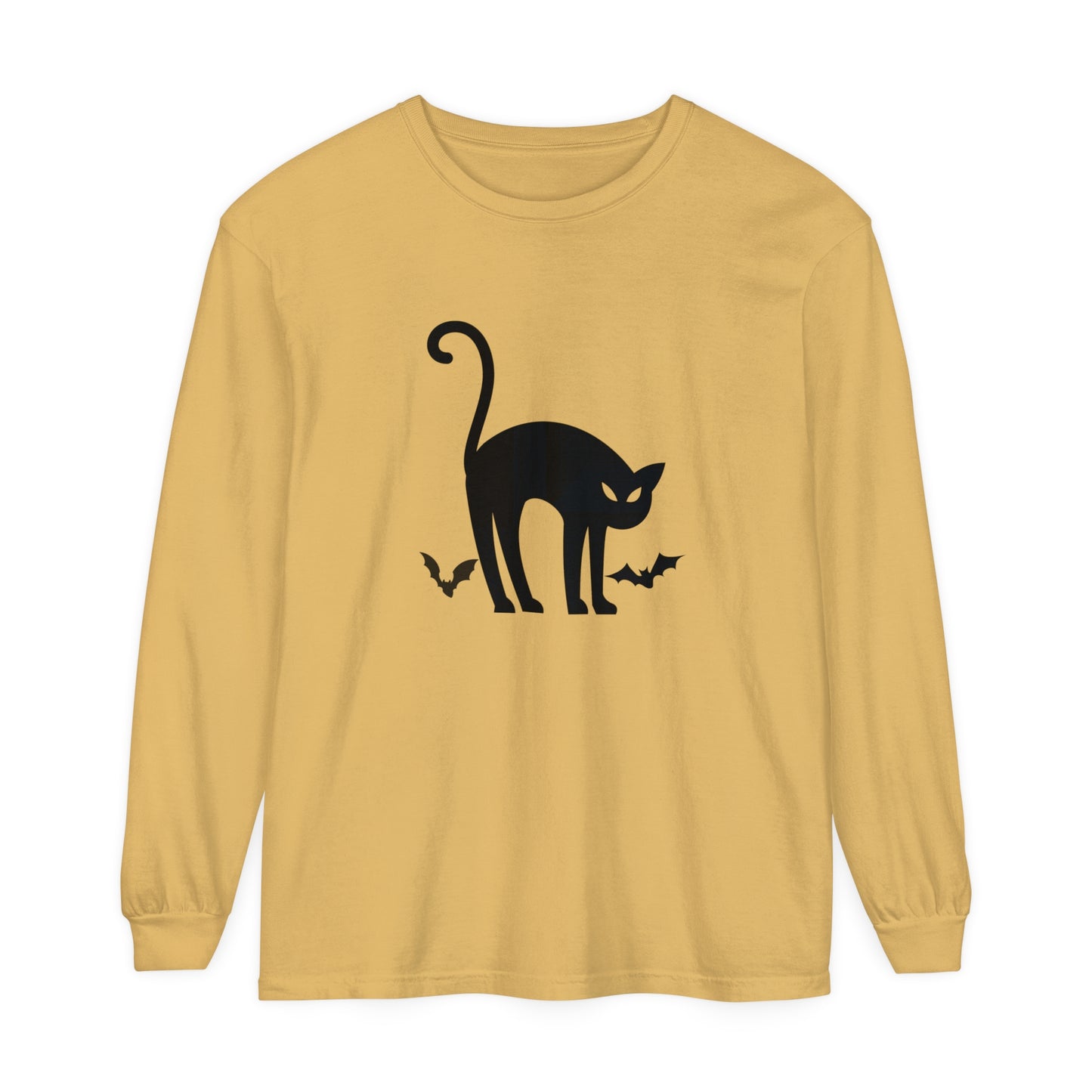 Bats and Cats Unisex Garment-dyed Long Sleeve T-Shirt