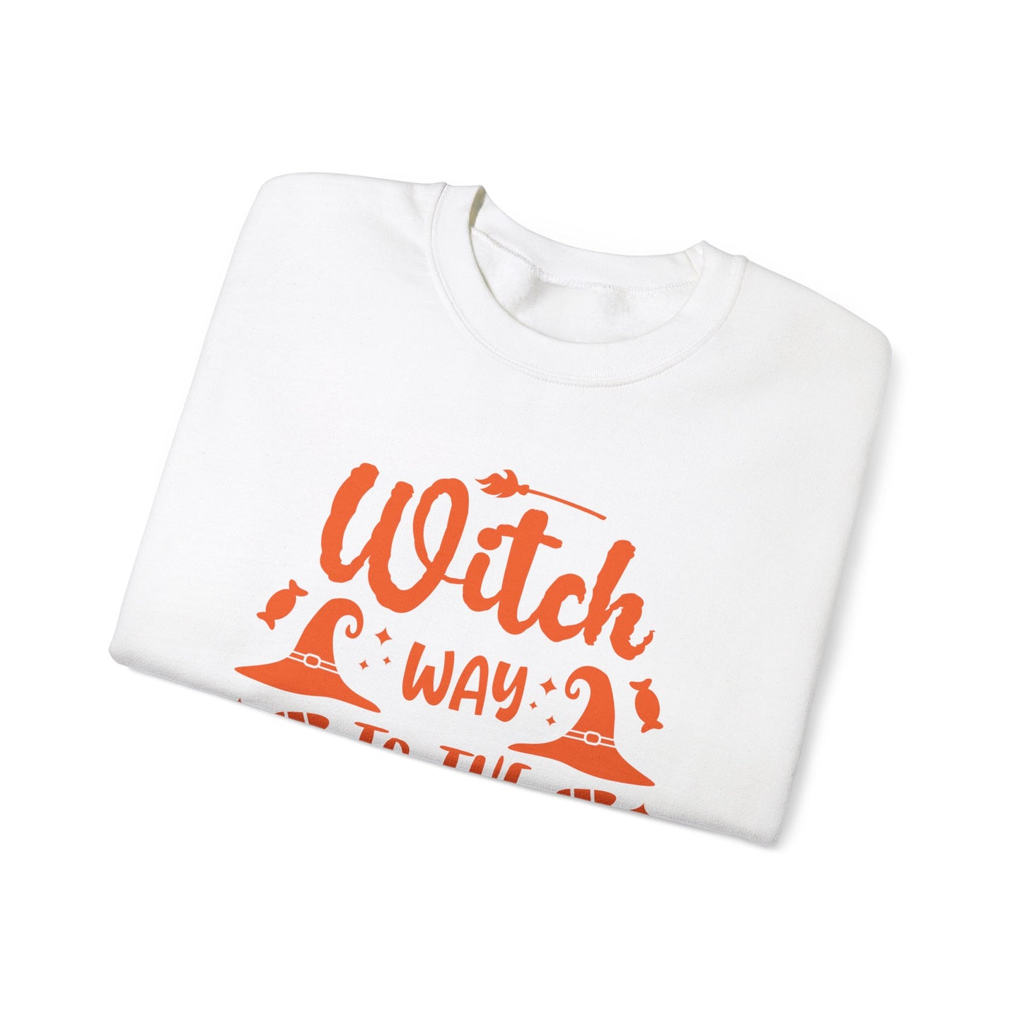 Witch way to the Candy Unisex Heavy Blend™ Crewneck Sweatshirt