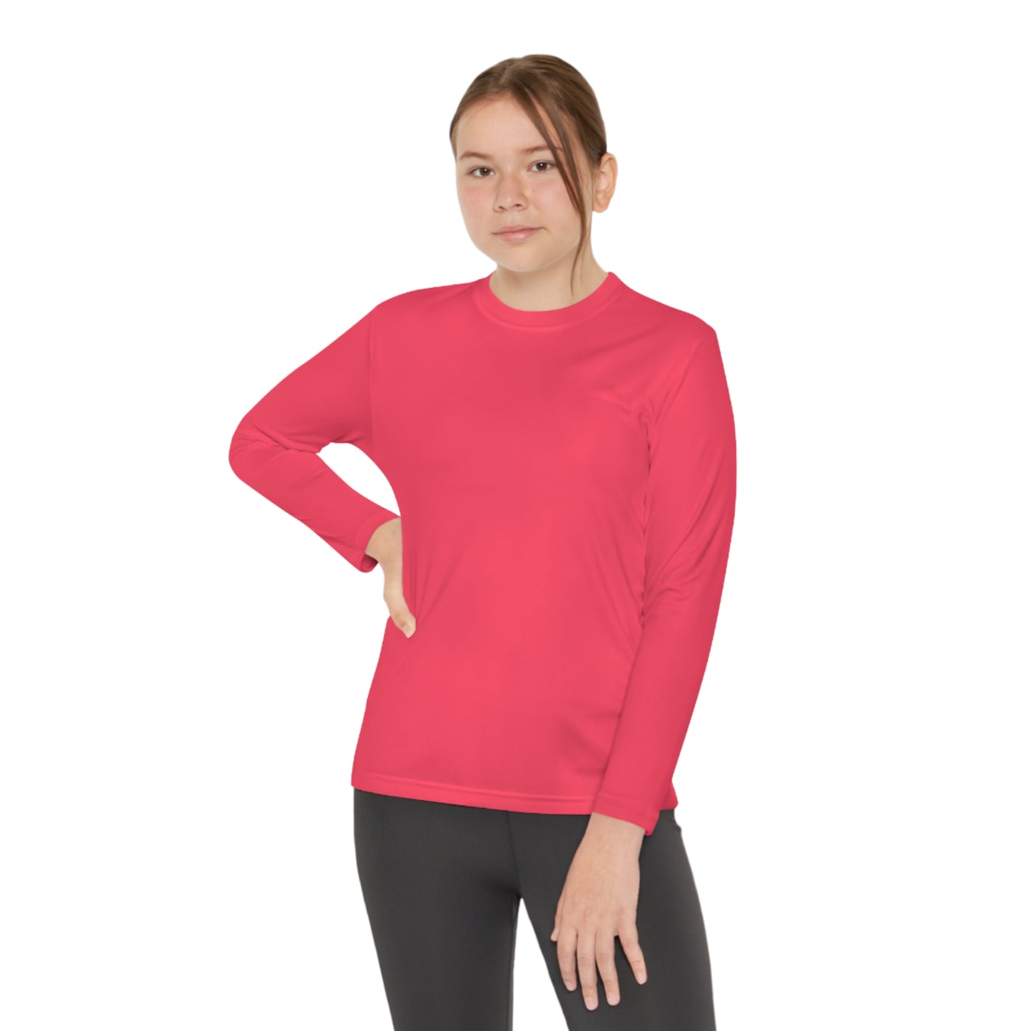 Cute Ghost Youth Long Sleeve Competitor Tee