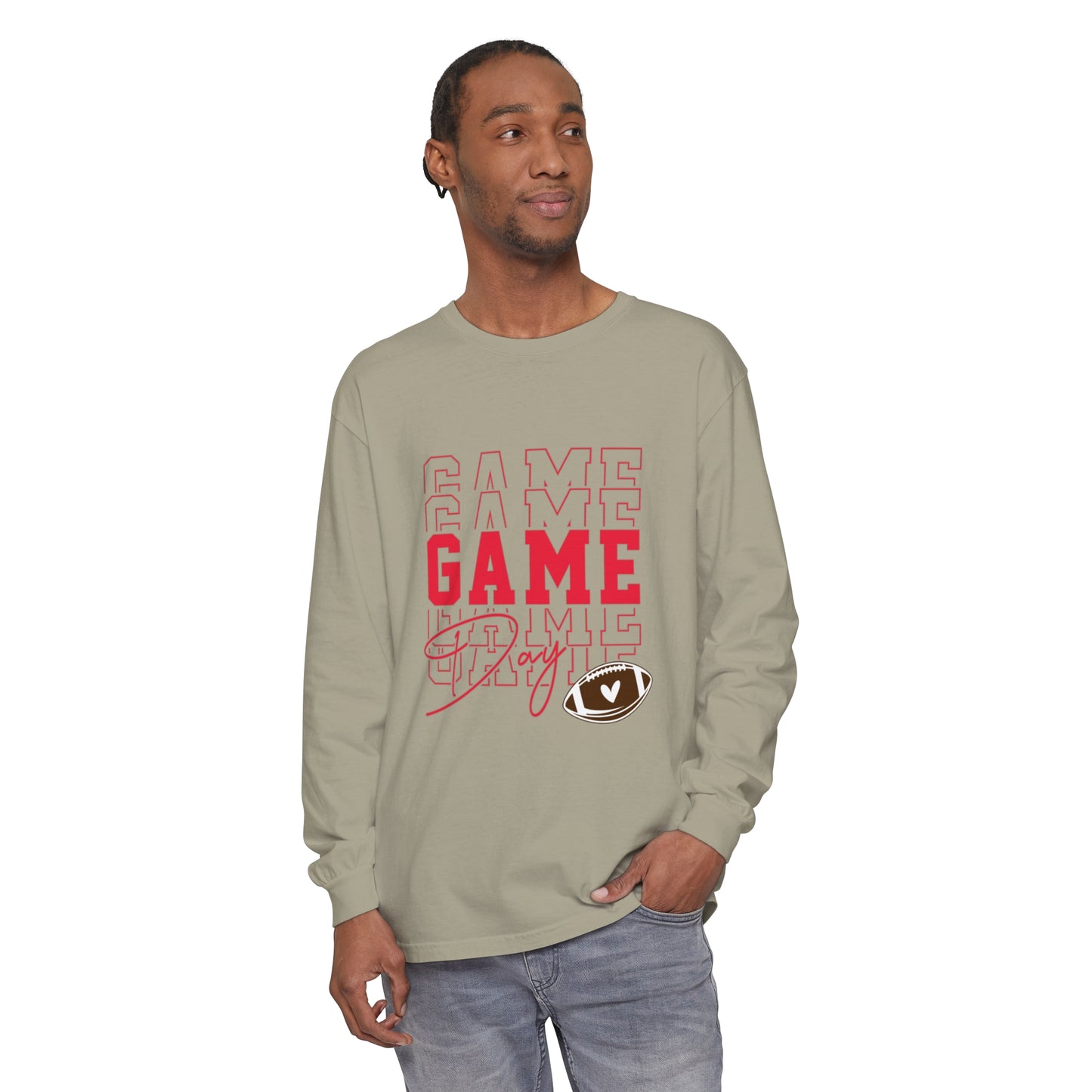 Game Day Triple Unisex Garment-dyed Long Sleeve T-Shirt