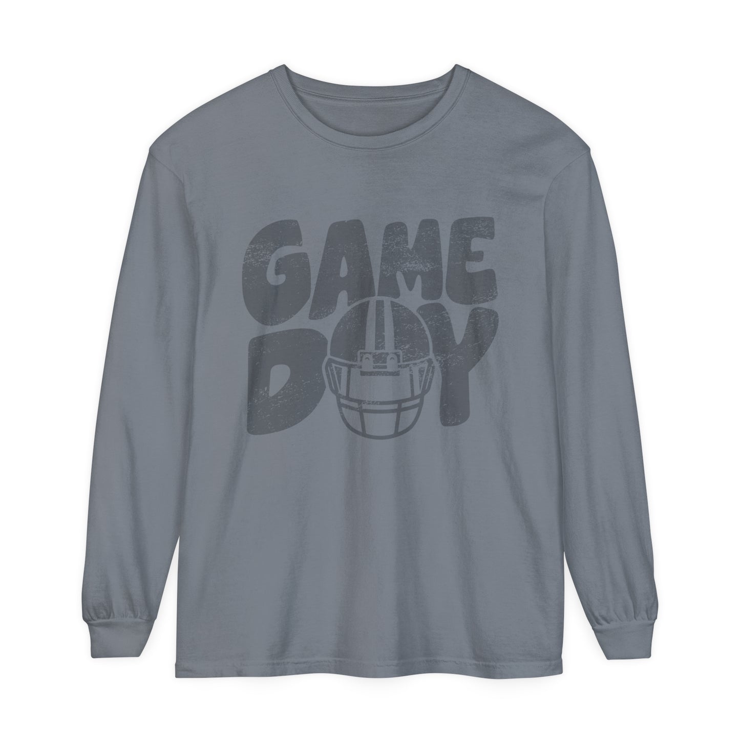 Game Day Helmet Unisex Garment-dyed Long Sleeve T-Shirt