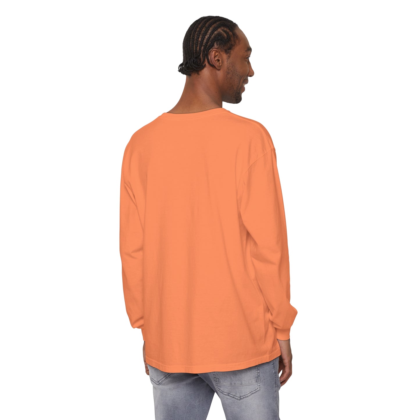 Basketball Ghost Unisex Garment-dyed Long Sleeve T-Shirt