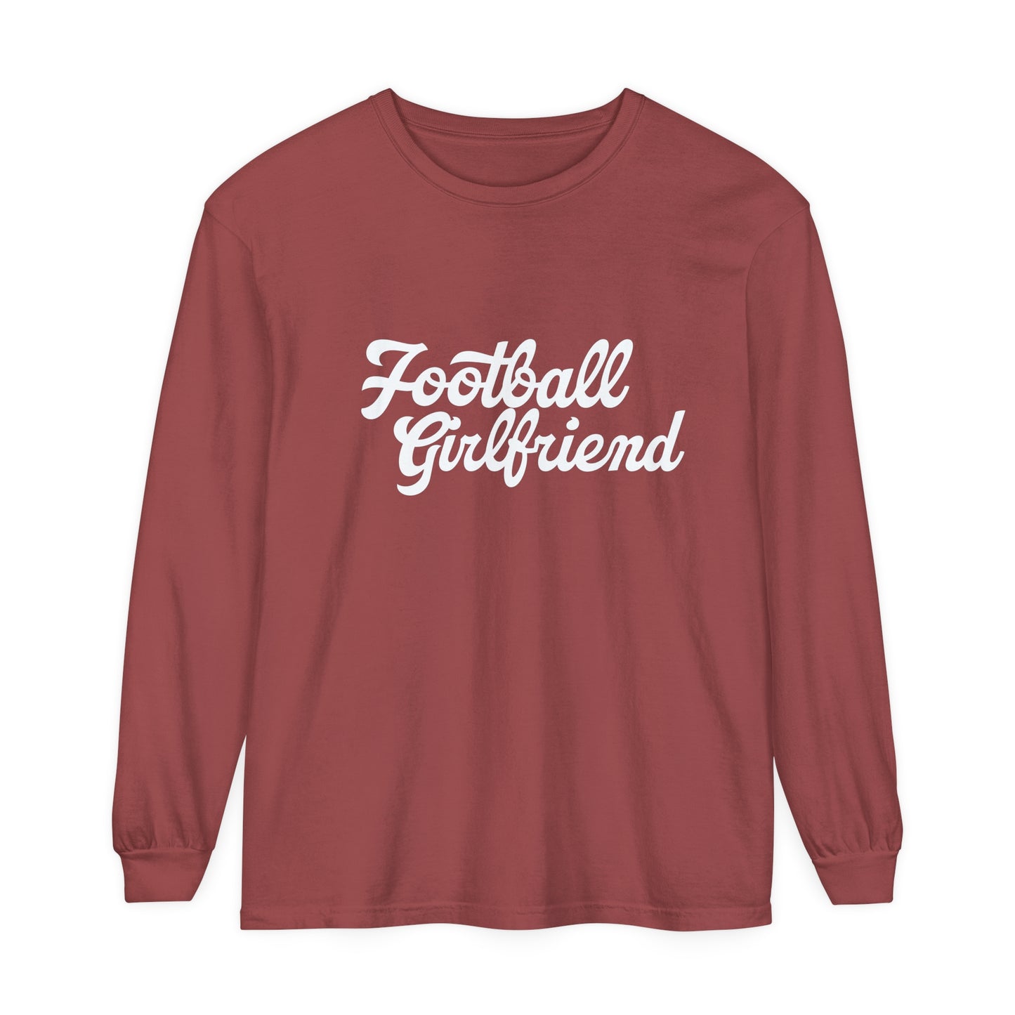 Football Girlfriend Unisex Garment-dyed Long Sleeve T-Shirt