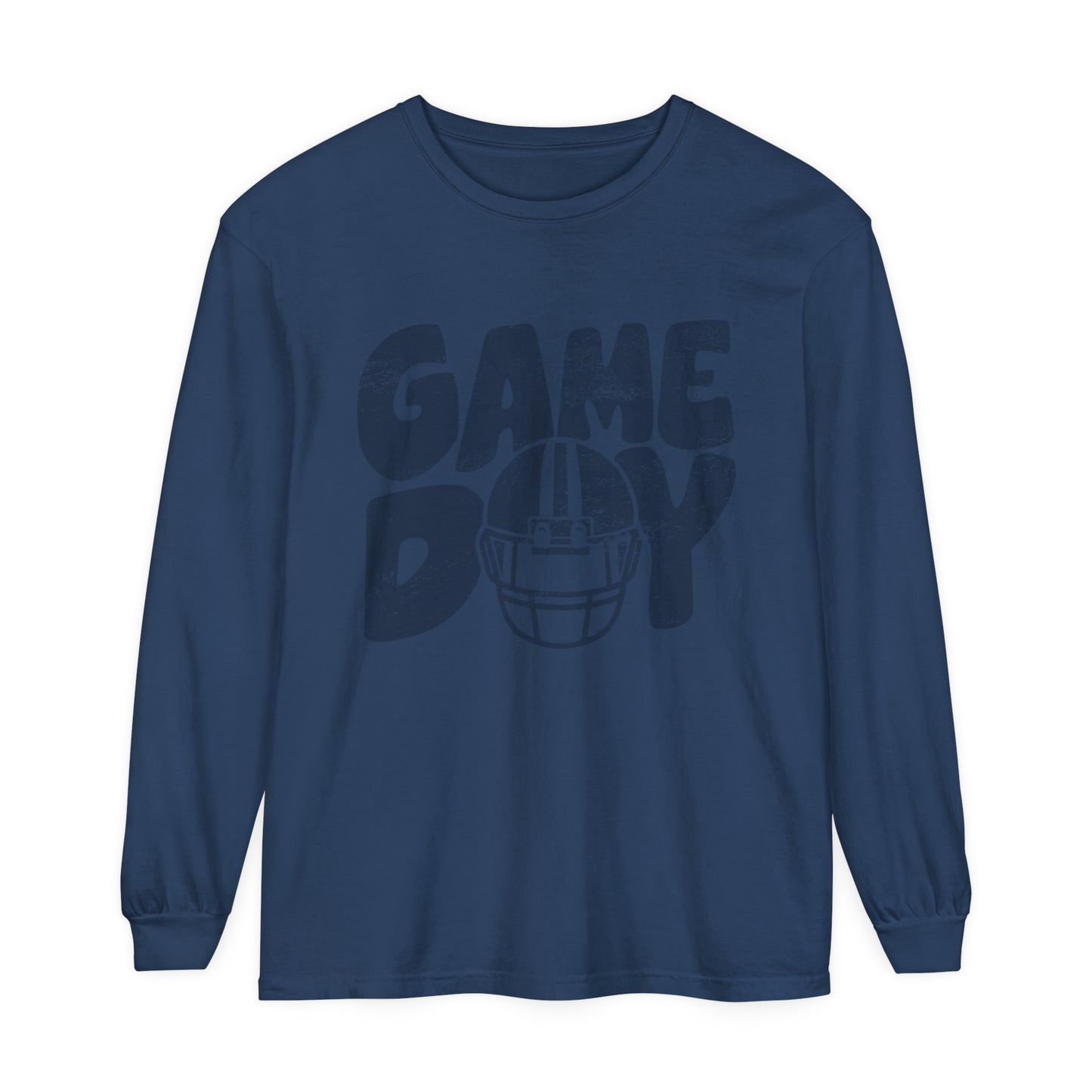 Game Day Helmet Unisex Garment-dyed Long Sleeve T-Shirt