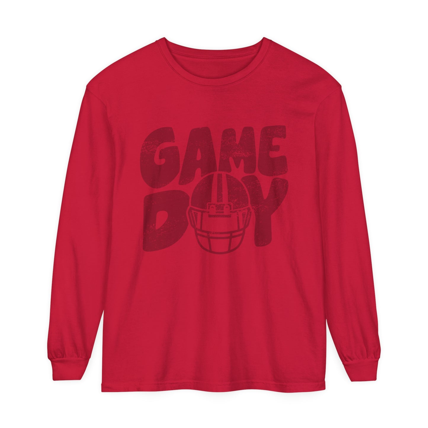 Game Day Helmet Unisex Garment-dyed Long Sleeve T-Shirt