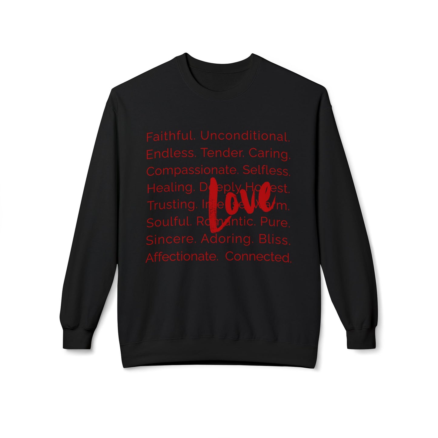 Love Words Unisex Midweight Softstyle Fleece Crewneck Sweatshirt
