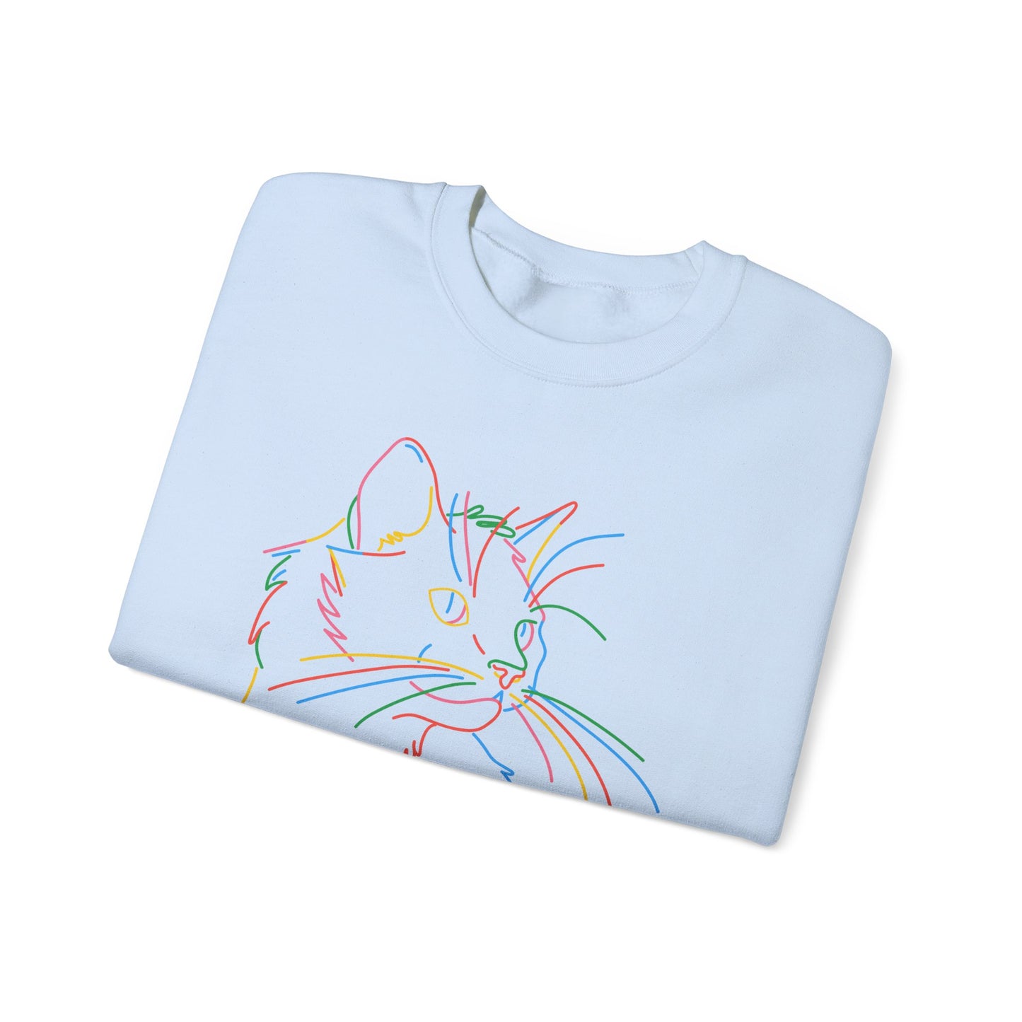 Colorful Cat Unisex Heavy Blend™ Crewneck Sweatshirt