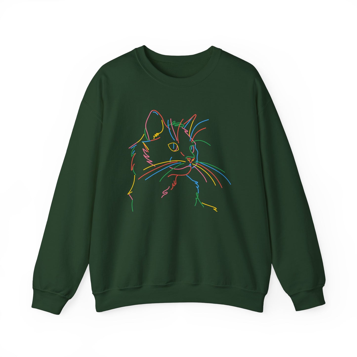Colorful Cat Unisex Heavy Blend™ Crewneck Sweatshirt