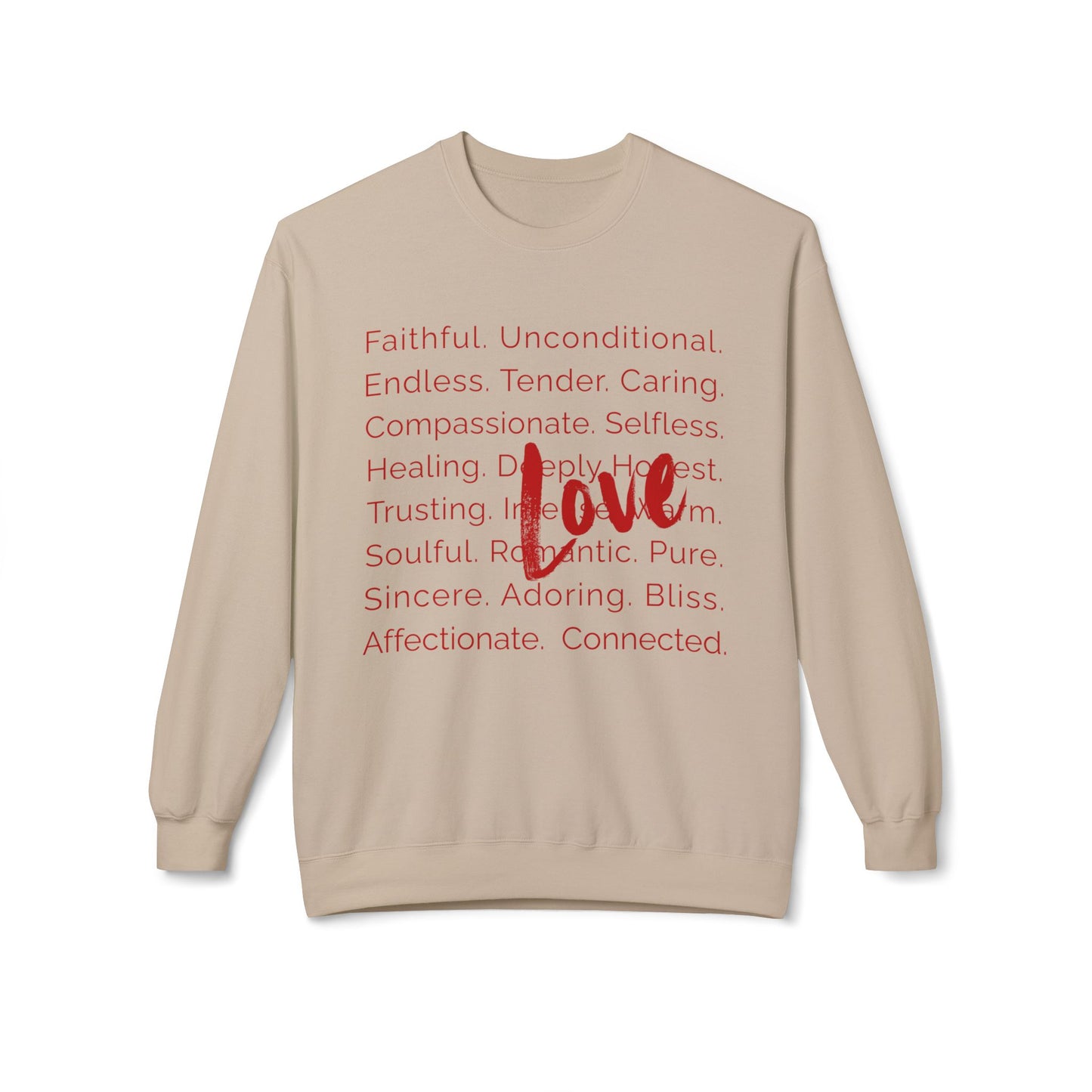 Love Words Unisex Midweight Softstyle Fleece Crewneck Sweatshirt