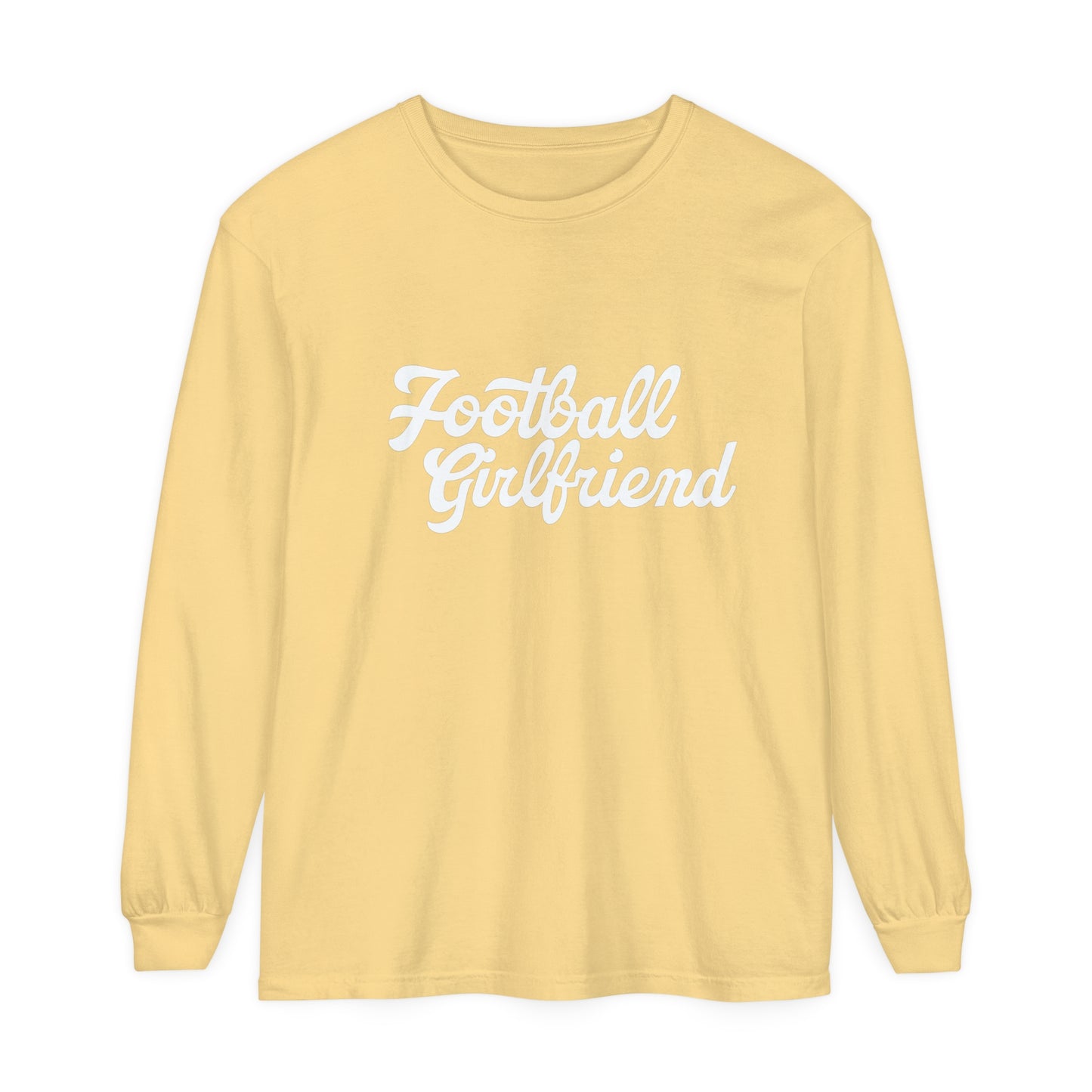 Football Girlfriend Unisex Garment-dyed Long Sleeve T-Shirt