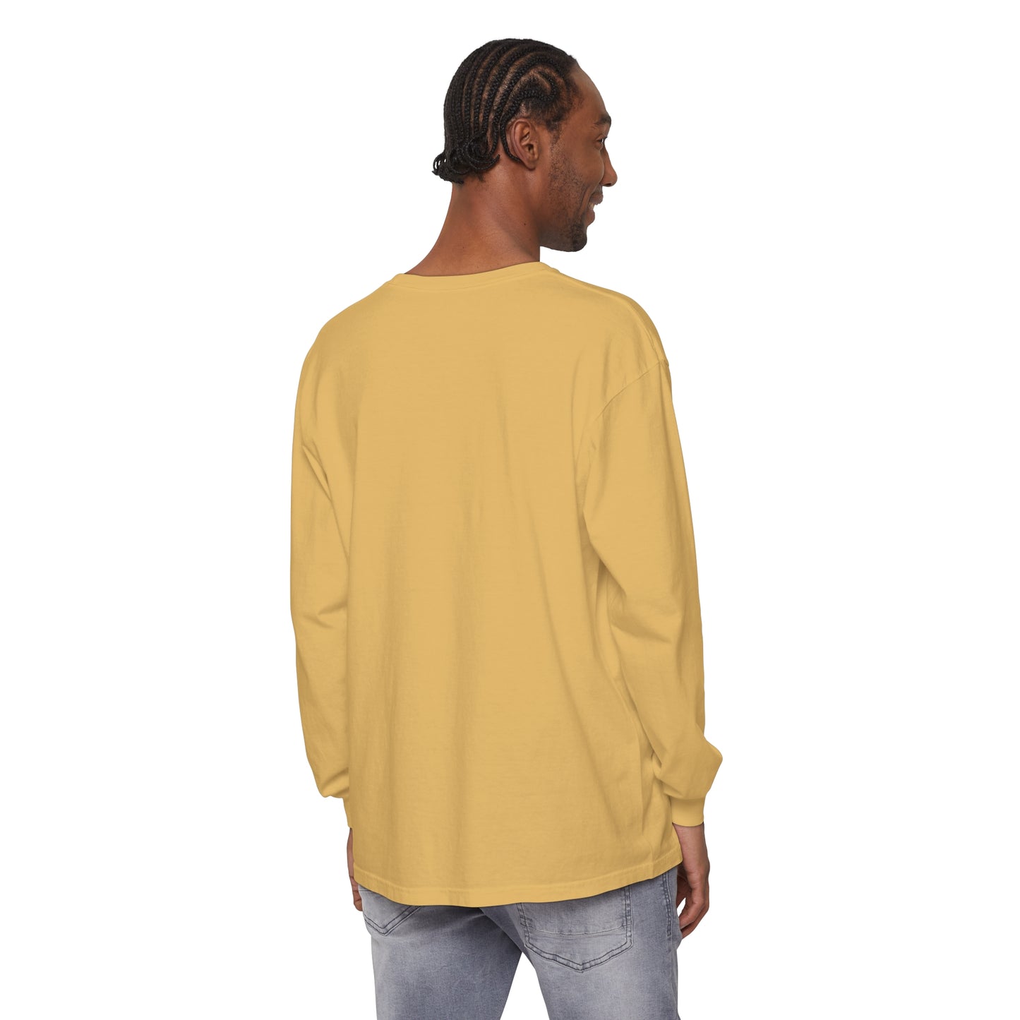 Football Curved Unisex Garment-dyed Long Sleeve T-Shirt