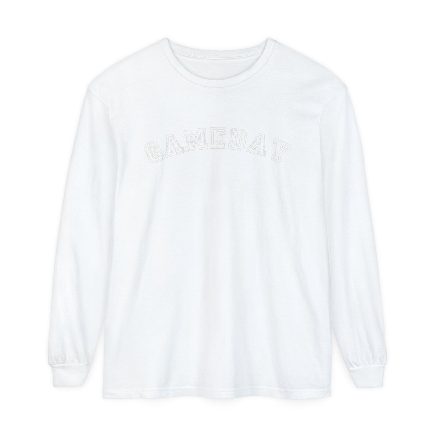 Game Day Curved Block Unisex Garment-dyed Long Sleeve T-Shirt